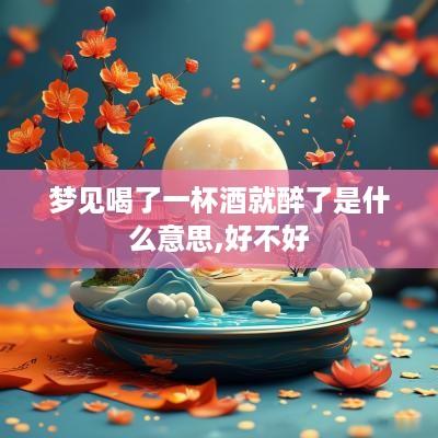 梦见喝了一杯酒就醉了是什么意思,好不好