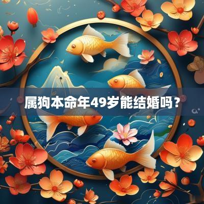 属狗本命年49岁能结婚吗？