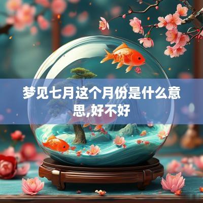 梦见七月这个月份是什么意思,好不好