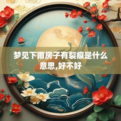 梦见下雨房子有裂痕是什么意思,好不好