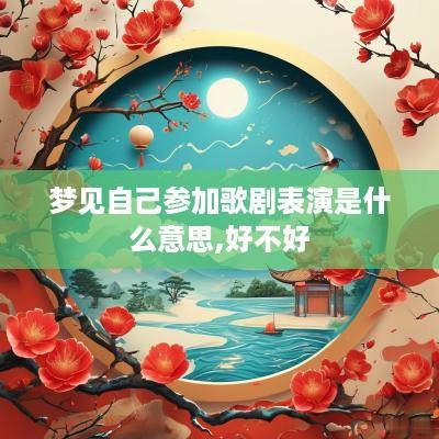 梦见自己参加歌剧表演是什么意思,好不好