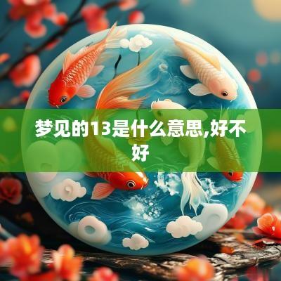 梦见的13是什么意思,好不好