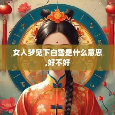 女人梦见下白雪是什么意思,好不好