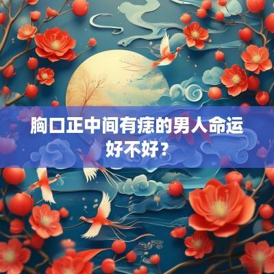 胸口正中间有痣的男人命运好不好？