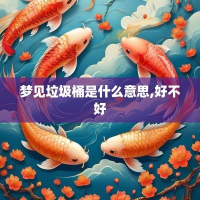 梦见垃圾桶是什么意思,好不好