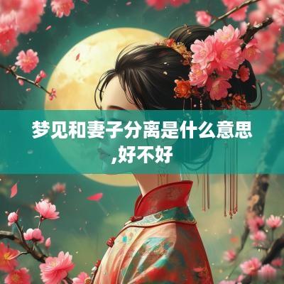 梦见和妻子分离是什么意思,好不好