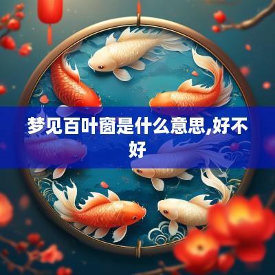 梦见百叶窗是什么意思,好不好