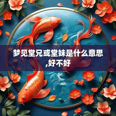 梦见堂兄或堂妹是什么意思,好不好