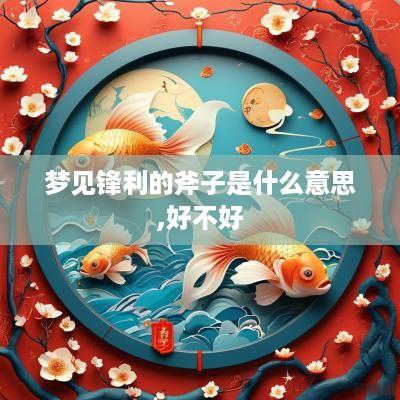 梦见锋利的斧子是什么意思,好不好