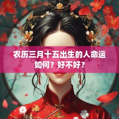 农历三月十五出生的人命运如何？好不好？