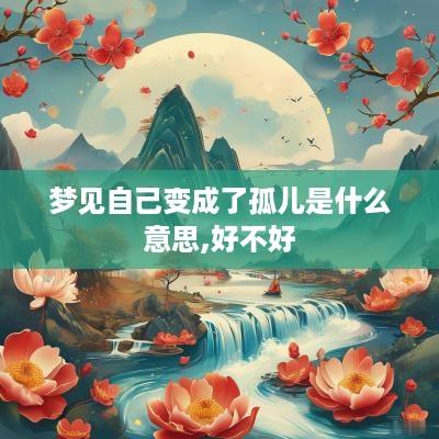梦见自己变成了孤儿是什么意思,好不好