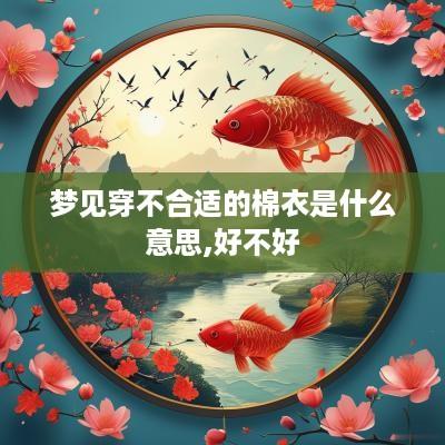 梦见穿不合适的棉衣是什么意思,好不好