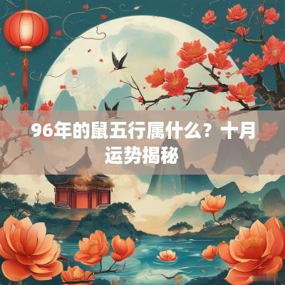 96年的鼠五行属什么？十月运势揭秘