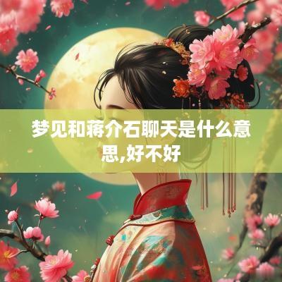 梦见和蒋介石聊天是什么意思,好不好