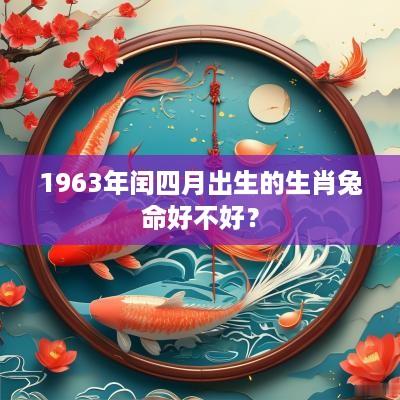 1963年闰四月出生的生肖兔命好不好？