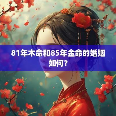 81年木命和85年金命的婚姻如何？