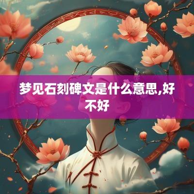 梦见石刻碑文是什么意思,好不好