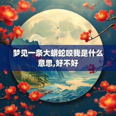 梦见一条大蟒蛇咬我是什么意思,好不好