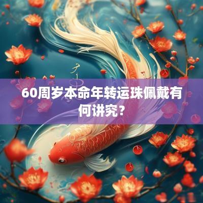 60周岁本命年转运珠佩戴有何讲究？