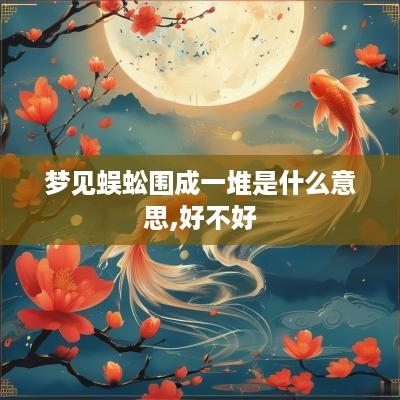 梦见蜈蚣围成一堆是什么意思,好不好