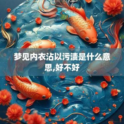 梦见内衣沾以污渍是什么意思,好不好
