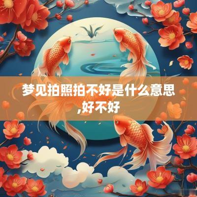 梦见拍照拍不好是什么意思,好不好