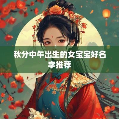 秋分中午出生的女宝宝好名字推荐