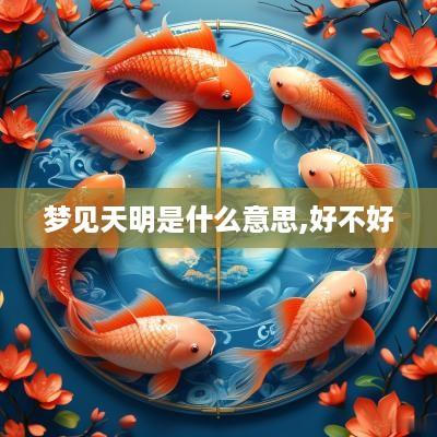 梦见天明是什么意思,好不好