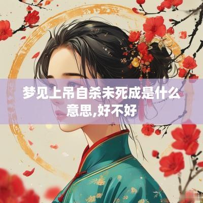 梦见上吊自杀未死成是什么意思,好不好