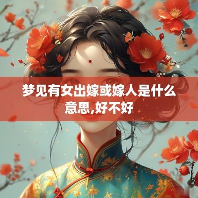 梦见有女出嫁或嫁人是什么意思,好不好