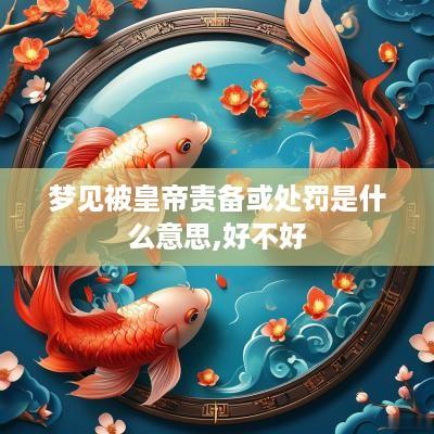 梦见被皇帝责备或处罚是什么意思,好不好