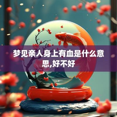 梦见亲人身上有血是什么意思,好不好