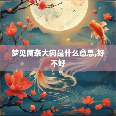 梦见两条大狗是什么意思,好不好