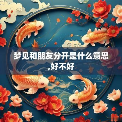 梦见和朋友分开是什么意思,好不好