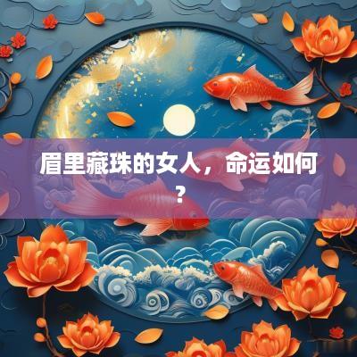 眉里藏珠的女人，命运如何？