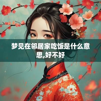 梦见在邻居家吃饭是什么意思,好不好