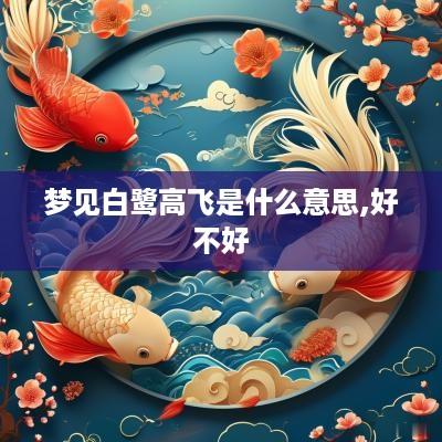 梦见白鹭高飞是什么意思,好不好