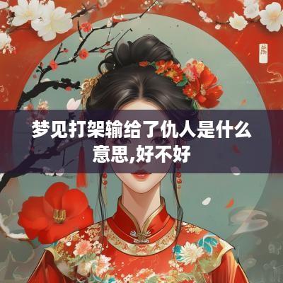 梦见打架输给了仇人是什么意思,好不好
