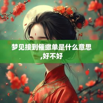 梦见接到催缴单是什么意思,好不好