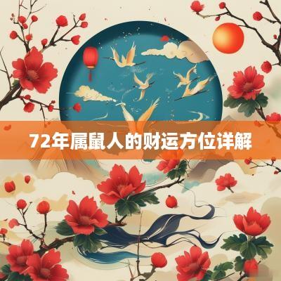 72年属鼠人的财运方位详解