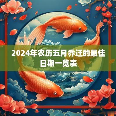 2025年农历五月乔迁的最佳日期一览表