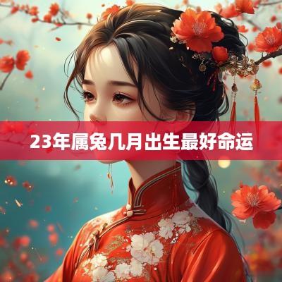 23年属兔几月出生最好命运
