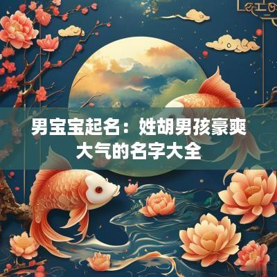 男宝宝起名：姓胡男孩豪爽大气的名字大全