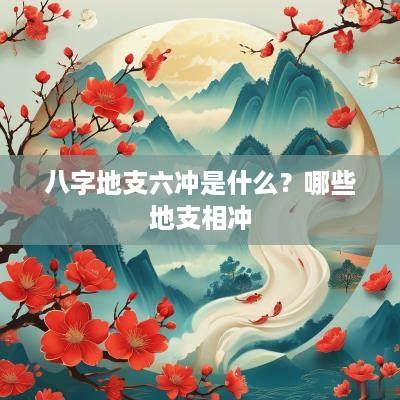 八字地支六冲是什么？哪些地支相冲