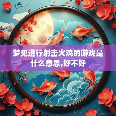 梦见进行射击火鸡的游戏是什么意思,好不好