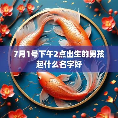7月1号下午2点出生的男孩起什么名字好
