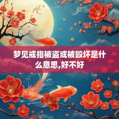 梦见戒指被盗或被毁坏是什么意思,好不好
