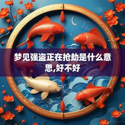 梦见强盗正在抢劫是什么意思,好不好