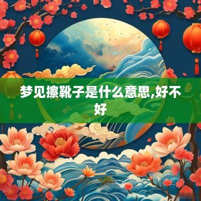 梦见擦靴子是什么意思,好不好