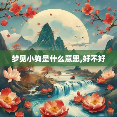 梦见小狗是什么意思,好不好